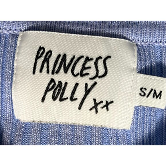 Princess Polly Janelle Light Ribbed Bodycon Button Down Shirt Dress S/M - Picture 6 of 8